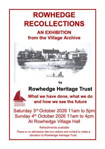 Rowhedge Recollections @ Village Hall